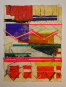 "Urban Abstract No. 24 -ZIG"   Watercolour and Gouache with Chalk Pastel Image Size: W56 x H75 cm - �995 mounted/framed